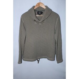 RRL Ralph Lauren Men's Small Olive Green Quilted Sweatshirt